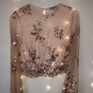 Sequin crop top, worn once